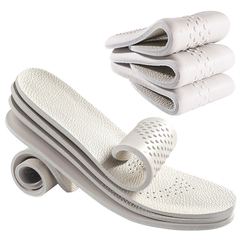 Insola de látex de piel de vaca ultra suave anti-dolor anti-transpiración masculina anti-olor amortiguador de movimiento de invierno / otoño insola de mujer