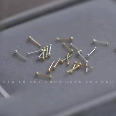 新しい耳ピアス 925 シルバーメッキ耳ピアス女性用スターリングシルバー耳ピアス就寝用耳ピアスなし耳ケア双頭耳ケア