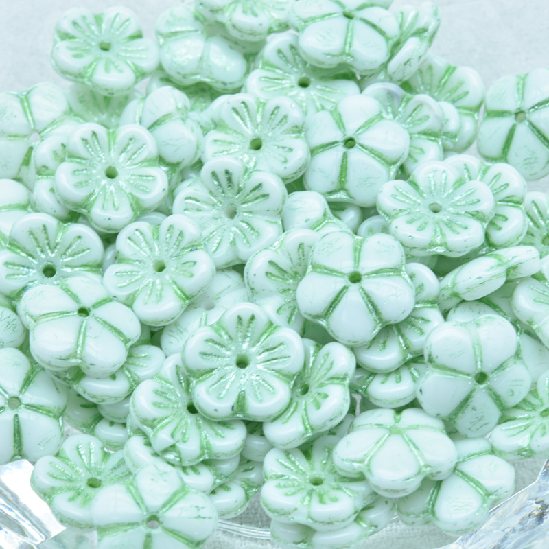 Nuevas perlas de vidrio checas preciosa perlas de ciruela esmaltadas 10mm alrededor de 100 piezas de paquete diy accesorios de perlas sueltas