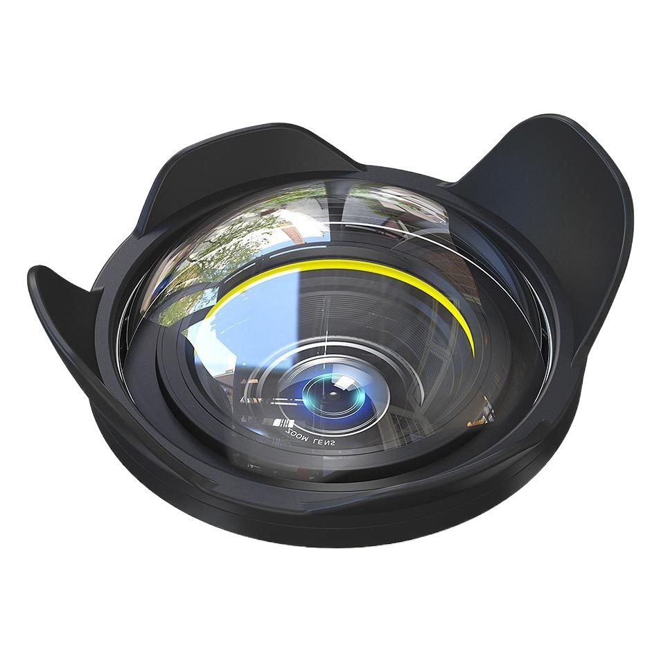 Cámara de la rana del mar cáscara impermeable 67mm hilo de fisheye accesorios de fotografía submarina Cámara gran angular cubierta de la lente húmeda gran angular