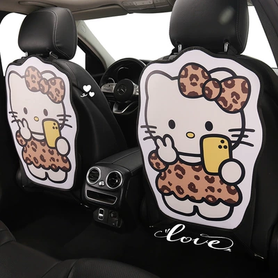 Cute Cartoon Cat Seat Back Anti-Kick Pad for Women, Car Seat Back Anti-Dirt Pad, Rear Seat Anti-Kick Pad for Children