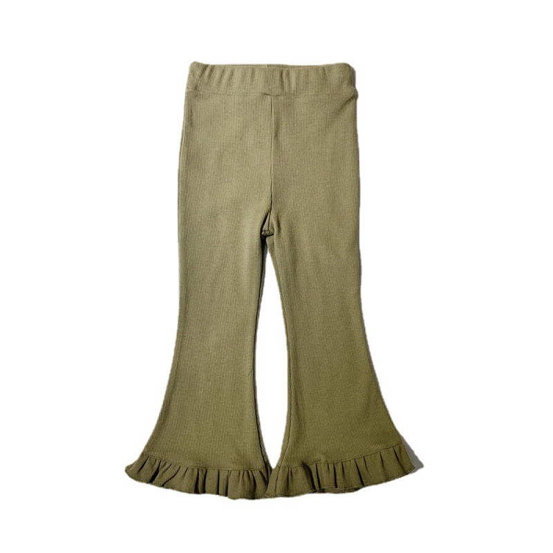 Autumn elastic fashionable retro flared trousers