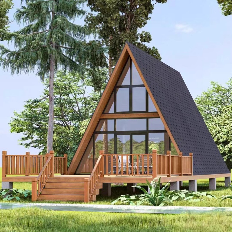 Red triángulo chalet al aire libre alojamiento residencial móvil resort villa camping chalet lugar escénico árbol casa patio