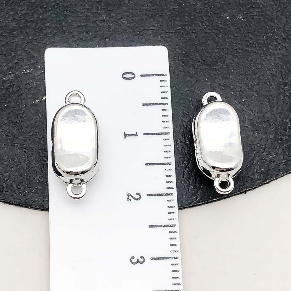 1 white k ingot shaped magnet buckle 17*7mm-2.5g-19857