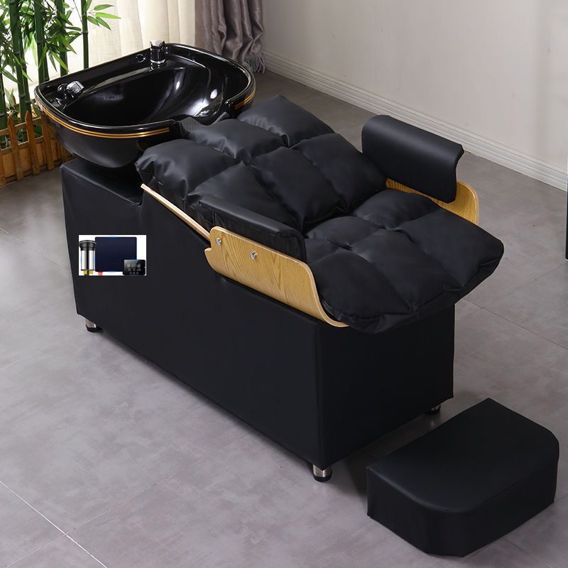 Cama de champú de celebridades de Internet, peluquería de alta gama, cama de champú semi-reclinada, peluquería, peluquería, cama de champú de lavado de cerámica especial
