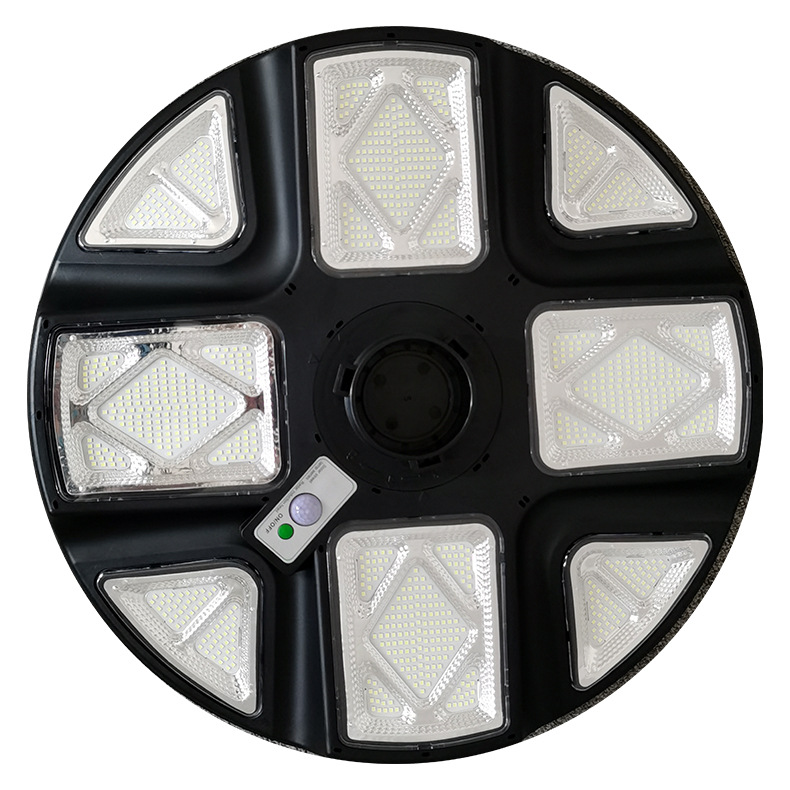 태양 광 UFO UFO 정원 빛 LED 통합 태양 가로등 머리 인체 유도 가로등 태양