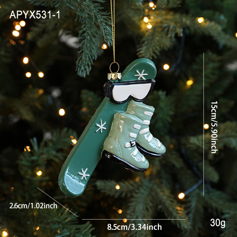 Nuevos colgantes de plástico verde y blanco colgantes de árbol de Navidad colgantes de decoración adornos de atmósfera artículos de disposición en stock