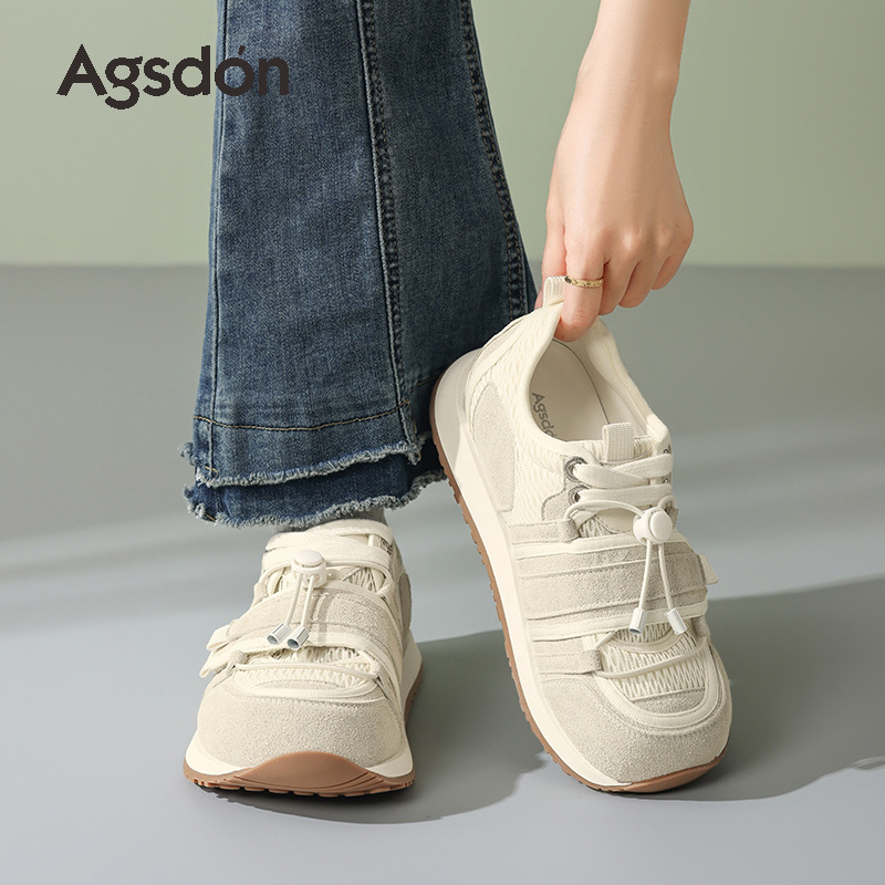 Augu Lion Dengde zapatos de entrenamiento para mujeres 2025, nuevos zapatos de patinado de caño con suela gruesa, velcro, zapatos casuales de papá