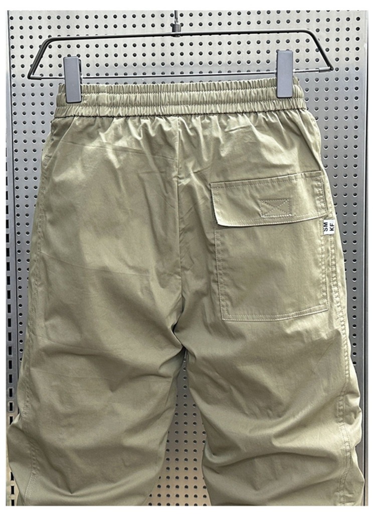 Herrenbekleidungsmarke aus Eisseide, Freizeithosen für Männer, dünne Sommeroveralls, Haremshosen für Männer mit Knöchelschnürung, lange Hosen_voghion.com