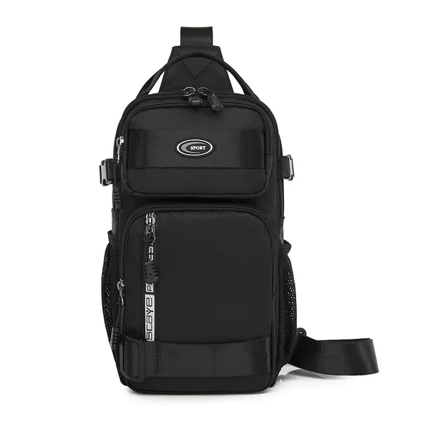 Cross-border popular men's casual chest bag, large-capacity backpack, Oxford cloth crossbody bag, shoulder bag, multifunctional and water-resistant