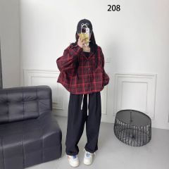 复古格子单排扣2025秋季高品质学院风休闲宽松百搭时尚开衫外套女