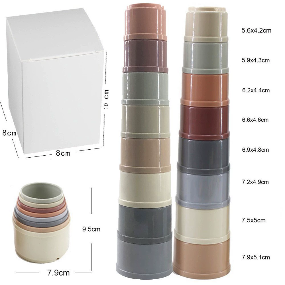 Круглая чашка для укладки 8 шт. Укладка музыкального набора чашка детская игрушка зрительно-моторная координация Размер раннее образование Внешняя торговля трансграничная CPC