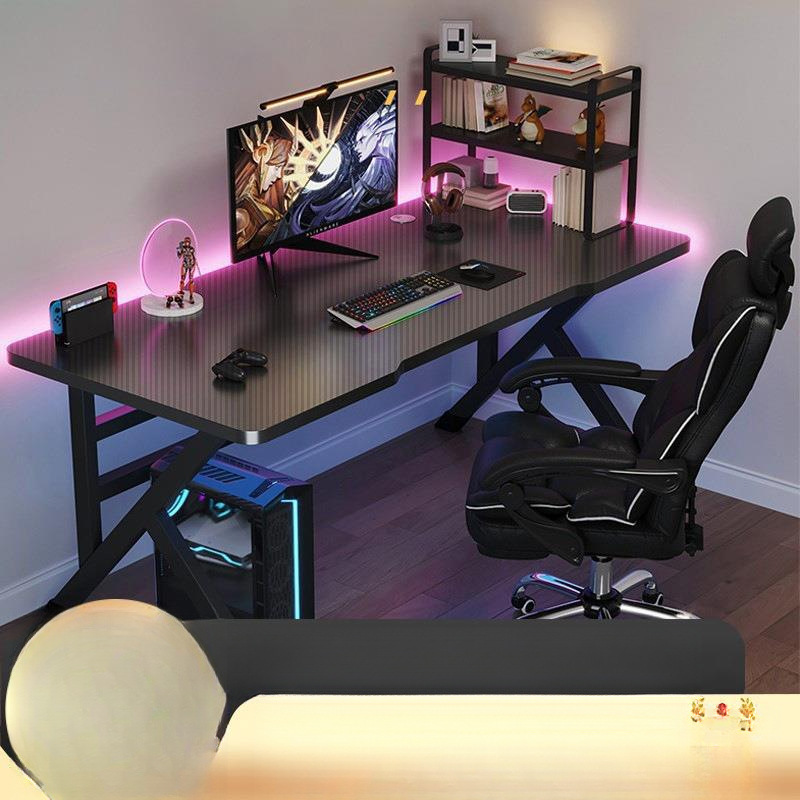 Computer Desk, Desktop Home-Use Gaming Table and Chair, Office Desk, Simple Study Room Writing Desk, Carbon Fiber Texture Computer Desk, Desktop Home-Use Gaming Table and Chair, Office Desk, Simple Study Room Writing Desk, Carbon Fiber Texture