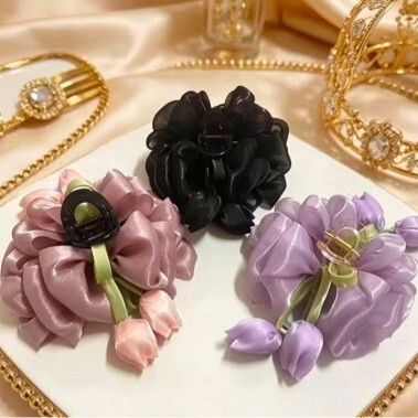 2026 New Pink Tulip Hair Clip, Sweet and Simple Hairpin, Trendy Cloud Hair Clip, Versatile 2026 New Pink Tulip Hair Clip, Sweet and Simple Hairpin, Trendy Cloud Hair Clip, Versatile