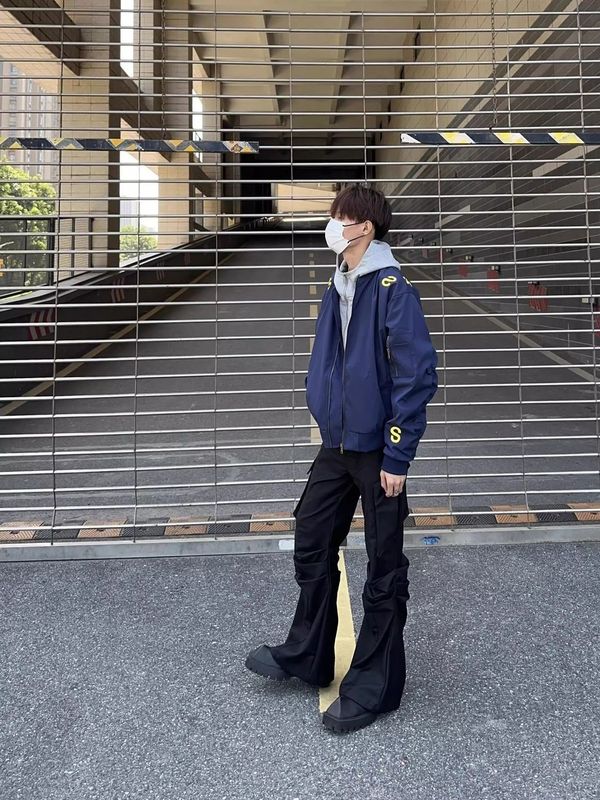 港风街头春秋季刺绣字母飞行员夹克男女宽松百搭棒球服外套ins潮|undefined