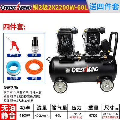 Air Pump Air Compressor Small | Hava kompressorları - copper-2200wx2-60l-air-pump-gift-pack