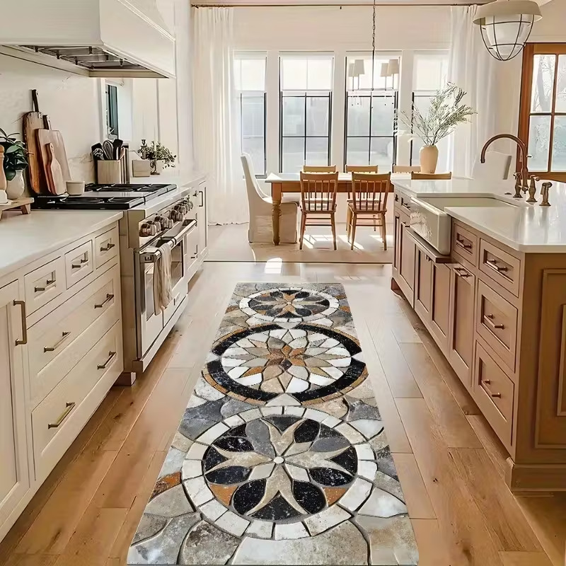 硅藻泥地垫跨境temu批发吸水吸油餐厅地垫耐脏易打理防滑厨房地垫