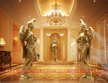 欧式天使摆件雕塑艺术品家居花园会所酒店装饰品人物雕像左右对称