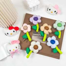 夏季田园风布艺五瓣花冲棉小花胸针鞋袜发饰配件diy包包服装辅料