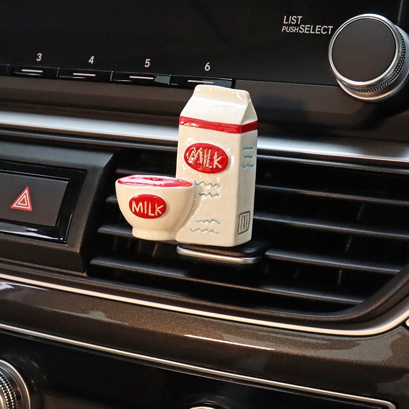 Clip de perfume de salida de aire de coche creativo 3d comida salida de aire tridimensional máquina de pan perfume decoración de coche