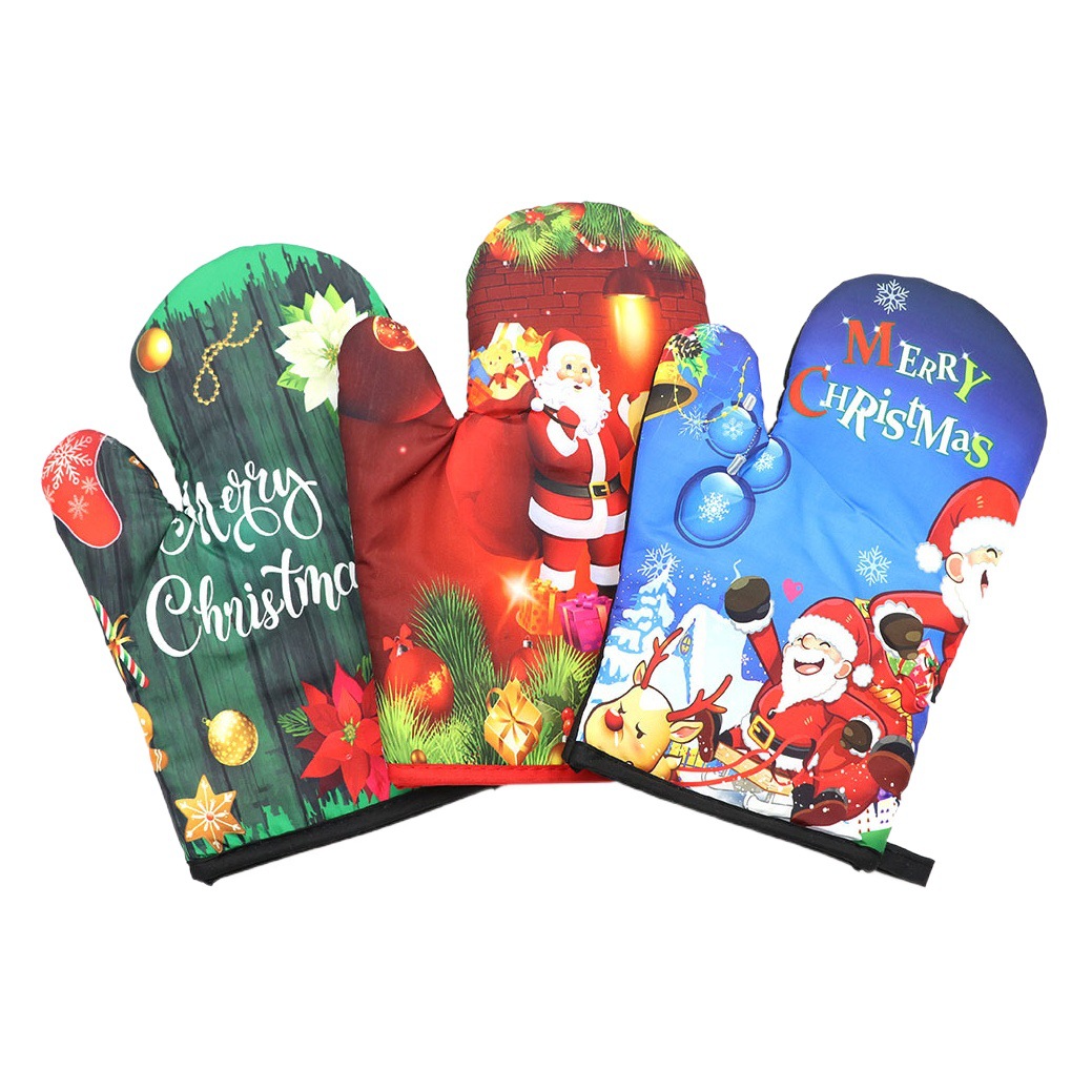 Guantes de aislamiento térmico del día de San Valentín transfronterizo Guantes de horno resistentes a altas temperaturas y a las quemaduras Guantes de horno de microondas