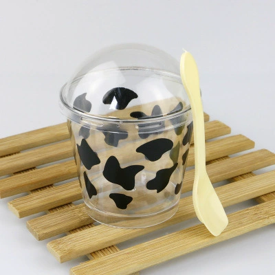 Mousse Cup Delivery Cup Cup Cup Covering Plastic Tiramisu Cup Fruit Pudding Wooden Cup Cake