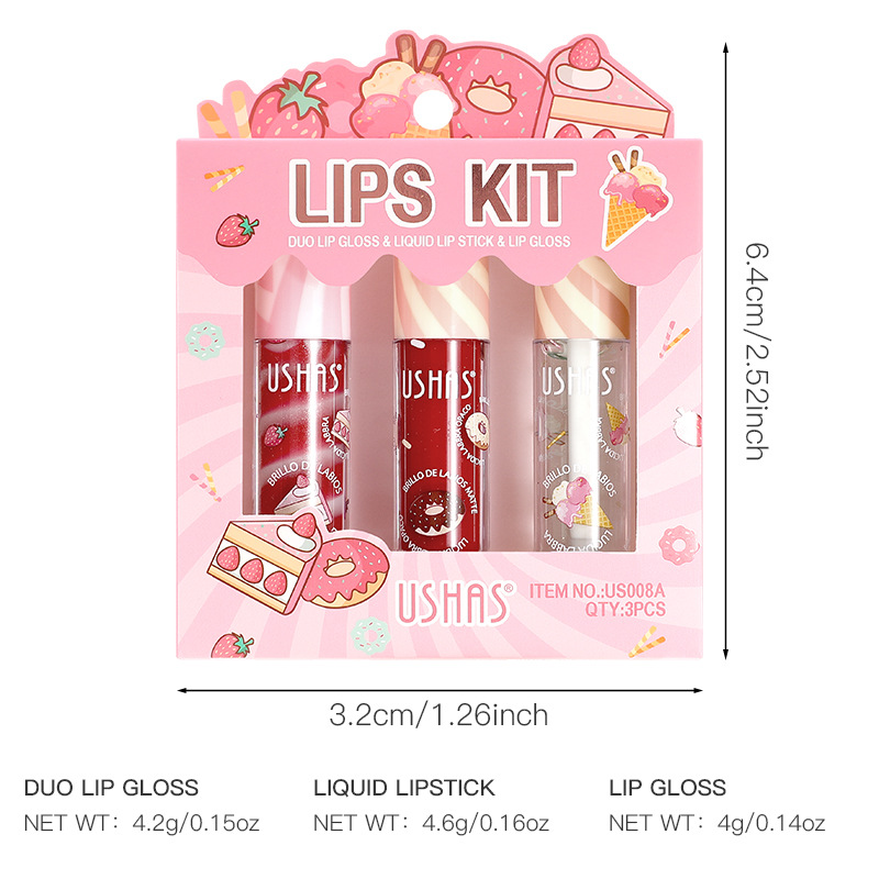 USHAS Cross-Border Pearl Matte New Durable Waterproof Amazone Boom Lipstick US008