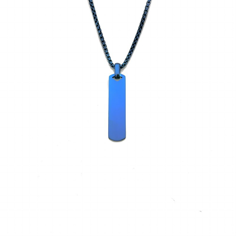 Titanium Steel Chain Material box chain Chain Type 1 Piece Quantity Simple Style Solid Color Rectangle Titanium Steel Unisex Pendant Necklace Men Pendant Necklaces