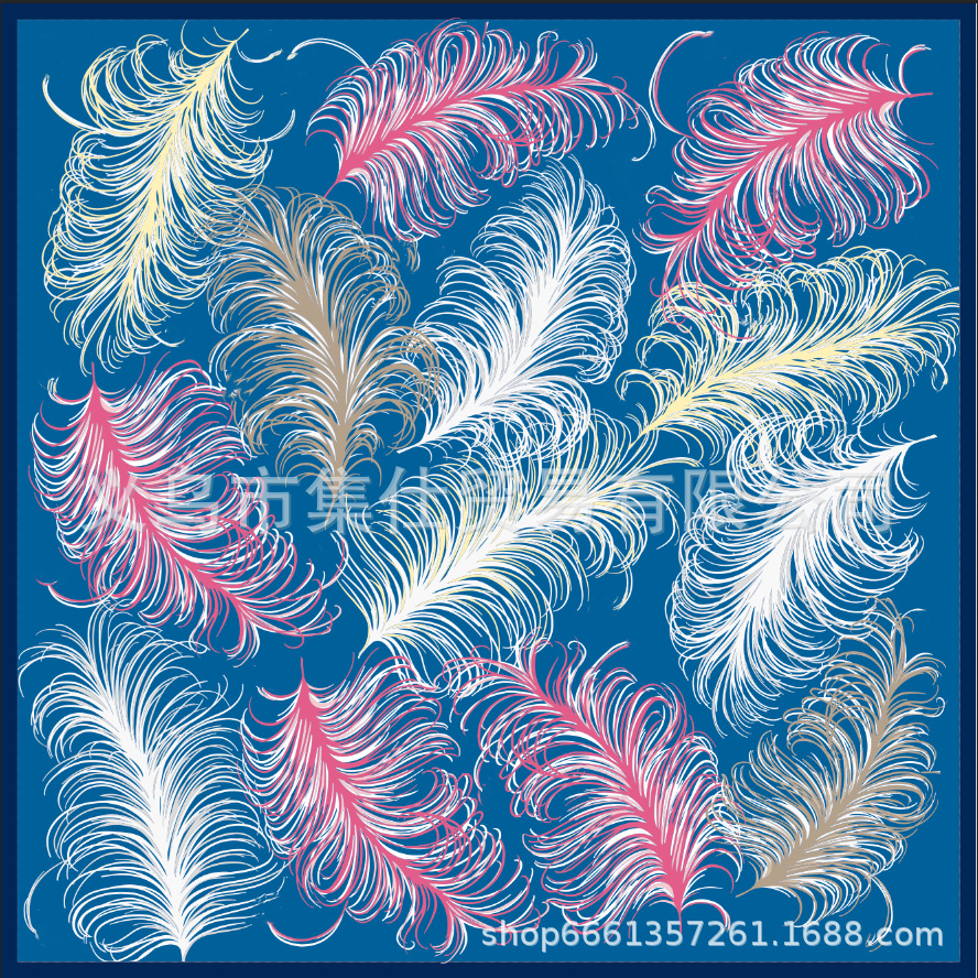 Bufandas de seda de moda europeas y americanas transfronterizas bufandas elegantes de alta calidad lujosas impresión de letras de seda impresión caliente en el extranjero