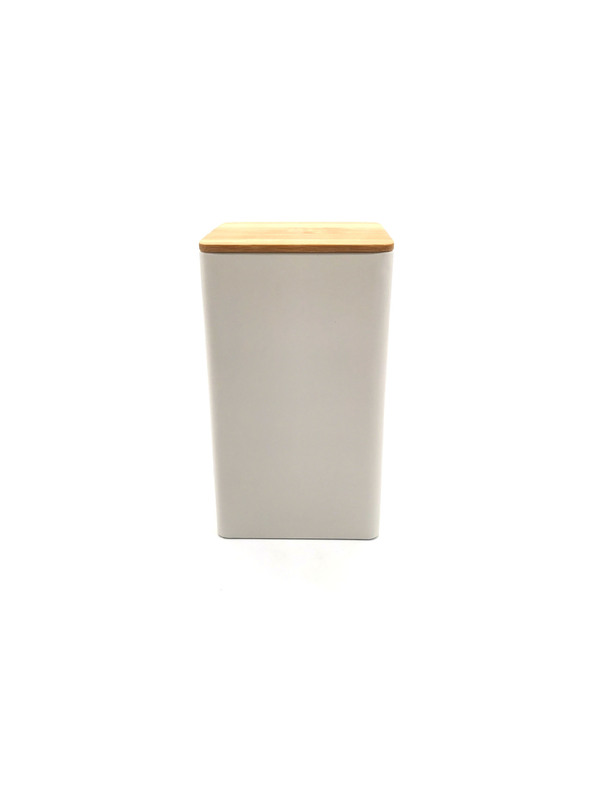 クリエイティブな竹と木の蓋付き高級茶缶ブリキ収納ギフトボックスコーヒー豆キャンディー収納防湿密封缶|undefined