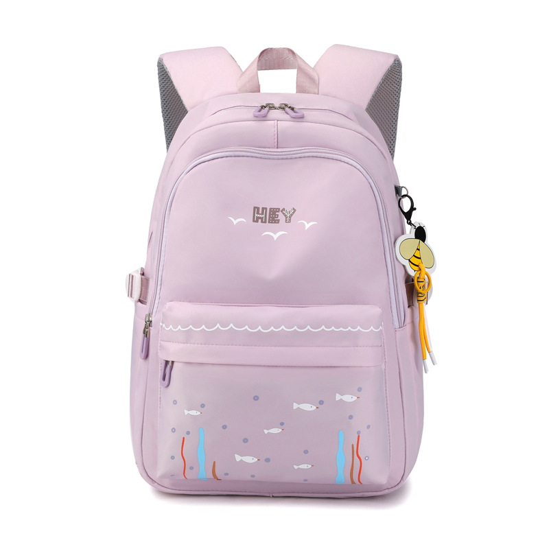 Natural de Peces nuevo estilo casual mochila para estudiantes de la escuela primaria de gran capacidad Universal para niños y niñas de Grado 3 a grado 6