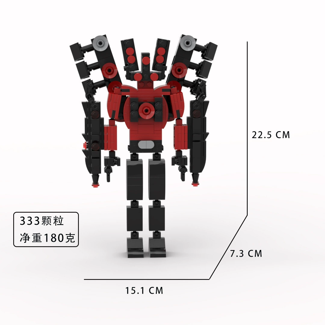 [New Product] Скибиди туалет Ultimate Titan War God Sound Man Armed TV Man Toilet Man Building Blocks