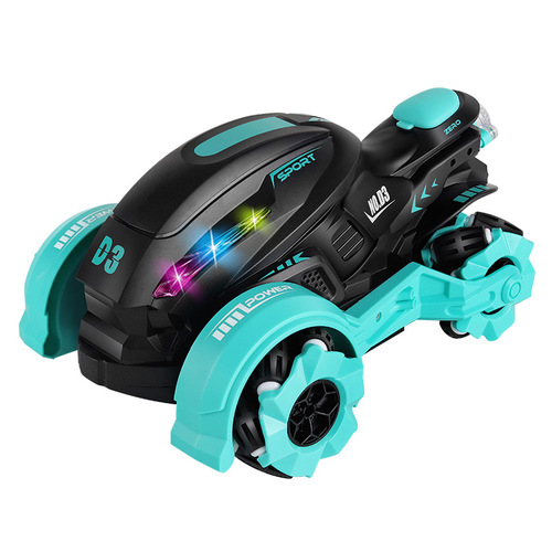 Cross-border best-selling children's stunt spray motorbike drifting rotation high-speed side drift USB charging off-road remote control car
