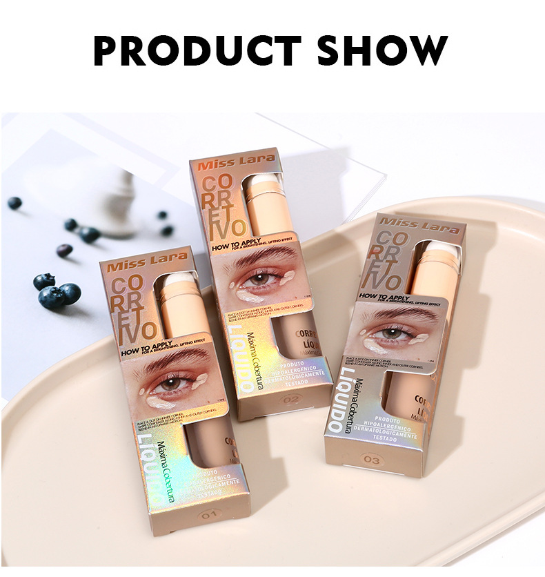 MISS LARA Three-color Contouring Liquid for Contouring Nasal Shadows, highlighting and brightening shadows, Natural liquid Contouring liquid undefined