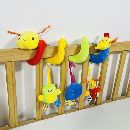 Cartoon Colorful Bee Bed Shaker Rattle Baby Bed Hanging Plush Toy 