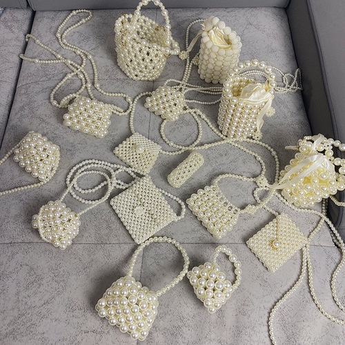  summer pearl bag female internet celebrity small bag crossbody bag versatile mini retro handwoven ins pearl bag