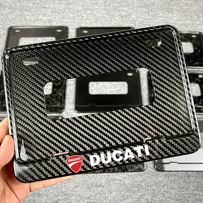 Rear License Plate Frame Carbon, Nömrə qabı - ducati-model-delivered-with-stainless-steel-screwsshockproof-pads
