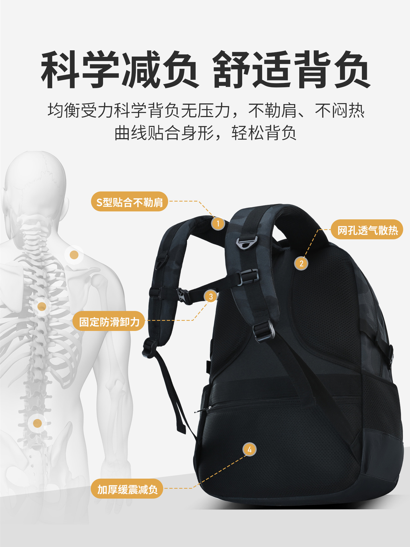 2024 nuevo estilo para estudiantes de primaria y secundaria, mochila escolar para estudiantes de secundaria, niños, estudiantes de secundaria, mochila de reducción de carga de gran capacidad para hombres