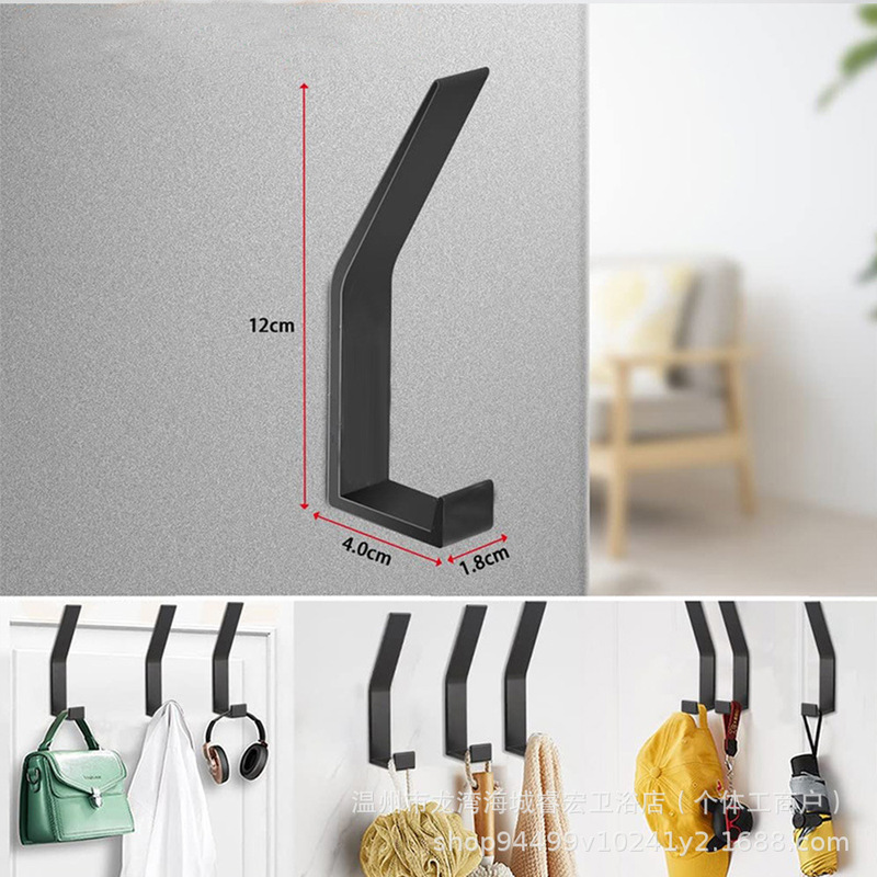 Hook Strong Adhesive Wall Kitchen Bathroom Strong Load-Bearing Punch-Free Punching Clothes Hanging Door Back Adhesive Hook