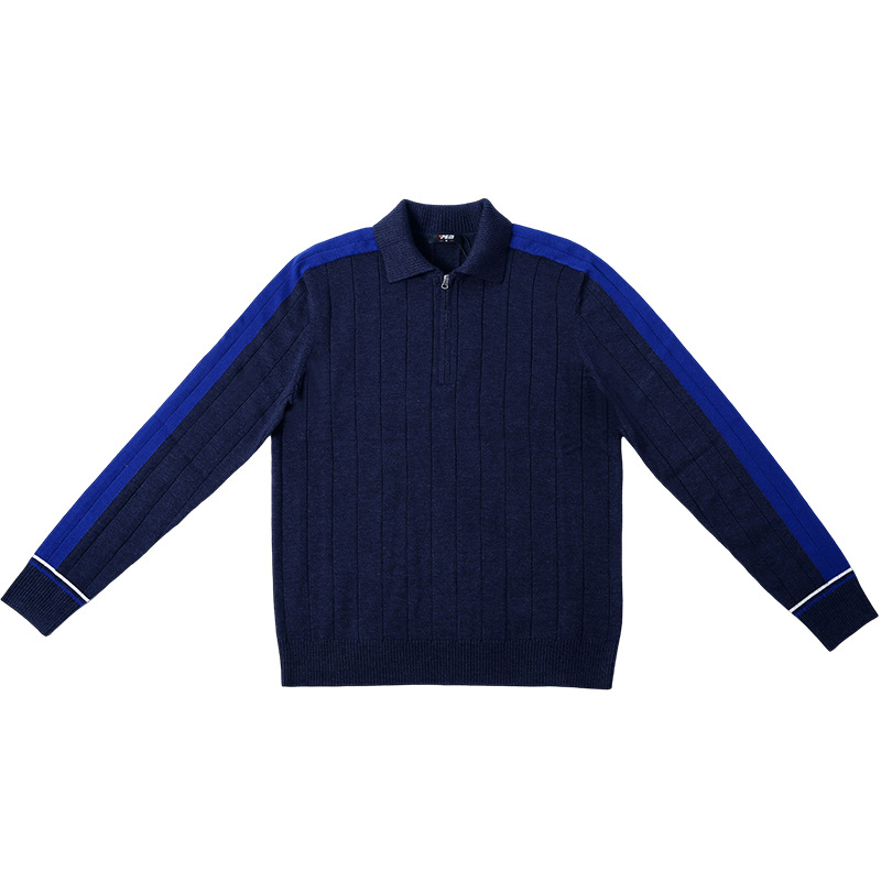 Áo len golf nam PGM sọc kẻ chống gió ấm áp — YF755-Áo len xanh hải quân [Thiết kế len sọc/màu tương phản], YF755-Áo len trắng [Thiết kế len sọc/màu tương phản], YF755-Áo len xám mặt trăng [Thiết kế len sọc/màu tương phản]