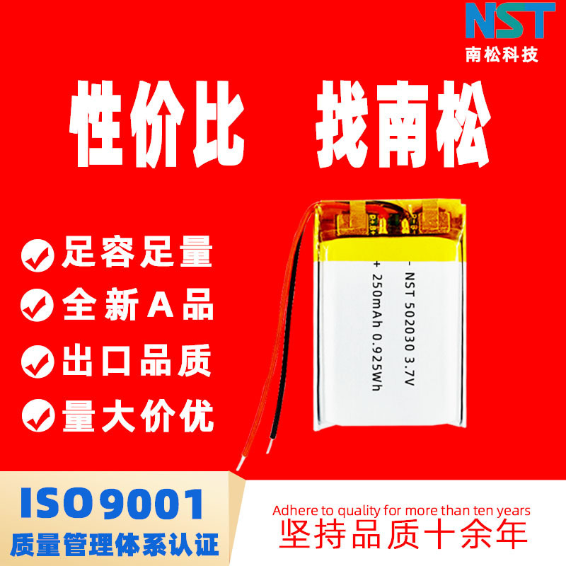 Polymer Lithium Battery 502030 250Mah3.7V Lithium Battery for Water Meter Electronic Scale Manufacturer