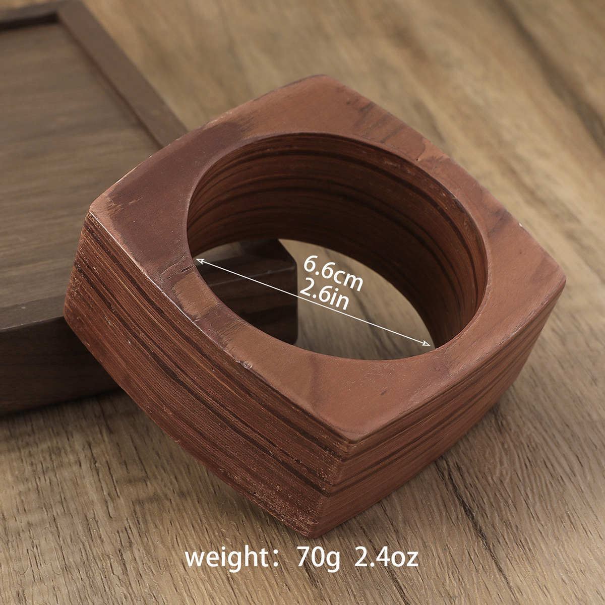 50g Weight Bangle Classification Wood Chain Material 1 Piece Quantity Holiday, Party Occasion Wood Material Geometric Pattern All Seasons Season Unisex Gender Retro, Classic Style Style Retro Classic Style Geometric Wood Bangles Wholesale 3