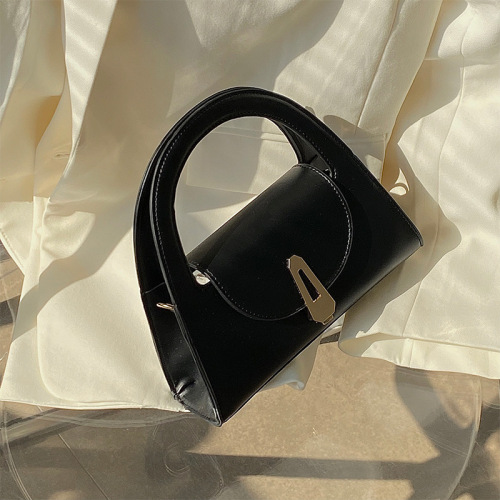 Niche high-end handbag for women 2024 new semi-circle shoulder bag versatile commuter retro lock crossbody bag trendy