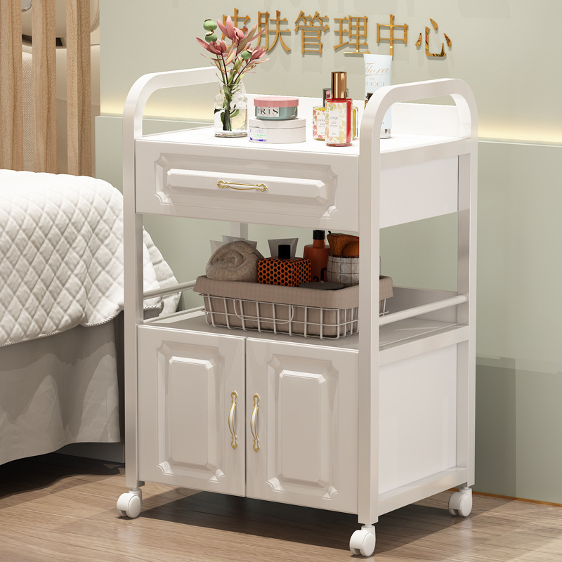 클래식 화이트 선반 + 화이트 서랍 + 화이트 캐비닛 - 표준 구성 - 50x33x83cm