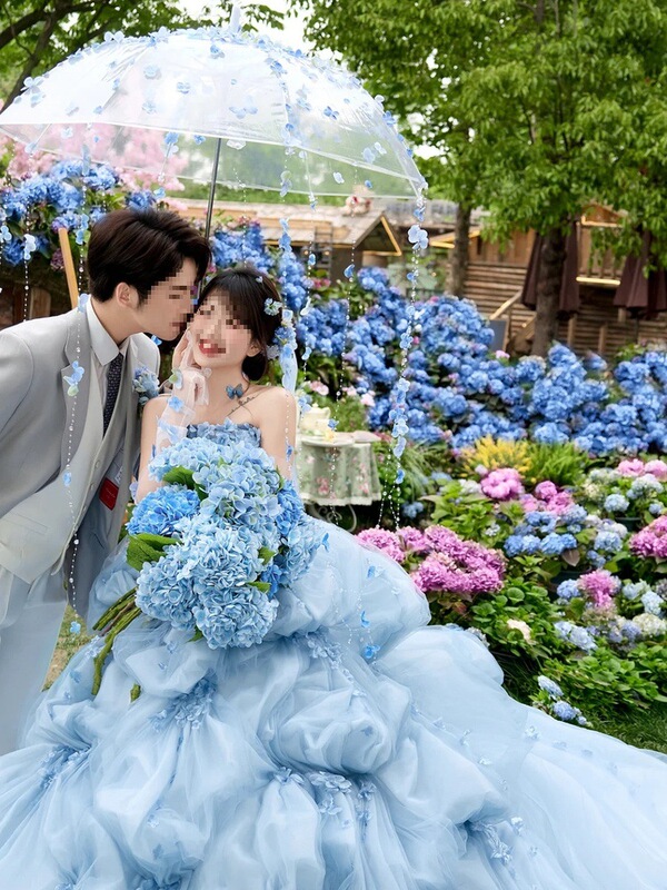 Outdoor Travel Photography Studio Photography Photo Travel Photography Han Dynasty Sticky Flower Umbrella Bride Sticky Flower Photo Props