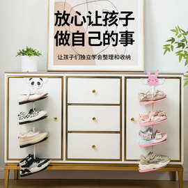 儿童鞋架小型卡通家用门口小孩宝宝鞋子专用收纳架挂式省空间