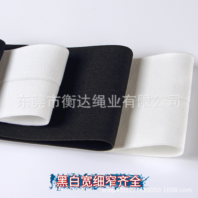 Stock 4 - 10cm color blanco y negro de nylon doblado cinturón elástico vestido de mujer cinturón elástico accesorios