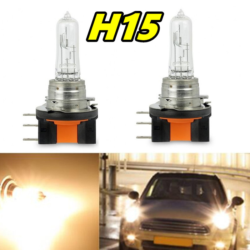 Cross-border foreign trade high-quality quartz H15 far and near light 12V15/55W car halogen bulb daytime running light headlight