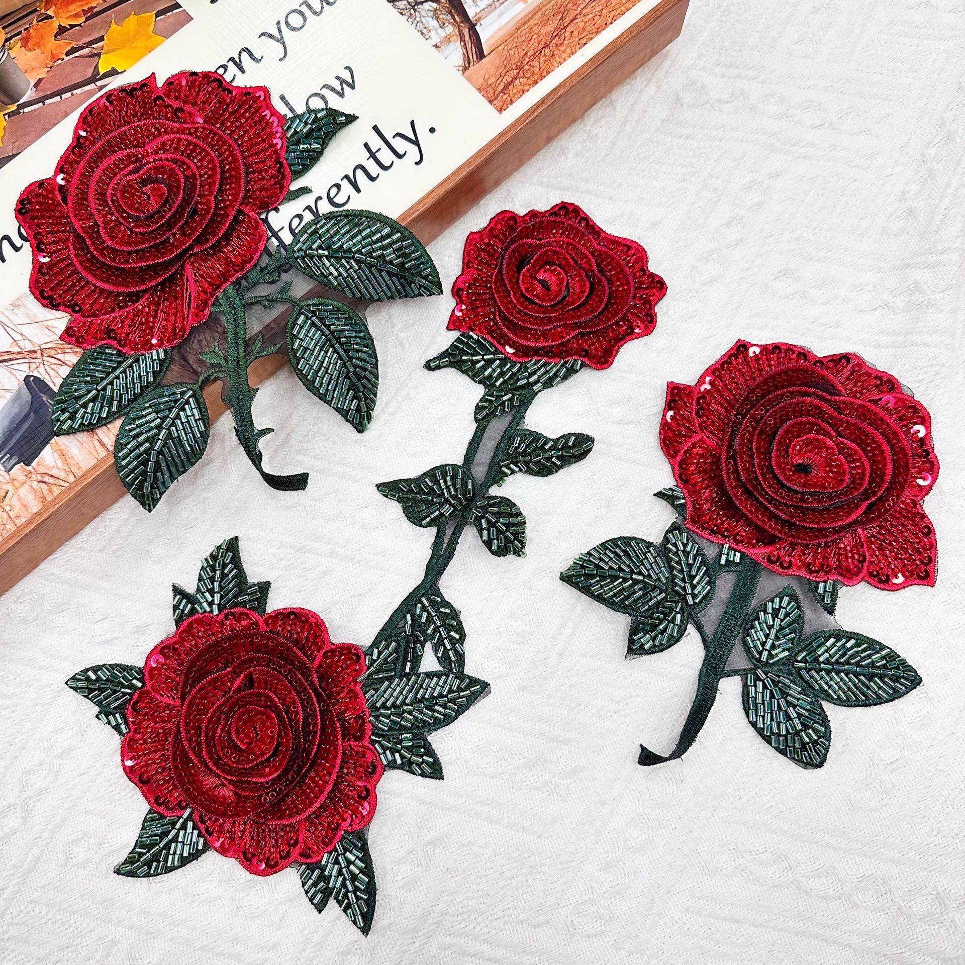 Parche de bordado, encaje de rosas de varios estilos, punto, ropa al por mayor, camisa, vestido, decoración de ropa de rendimiento