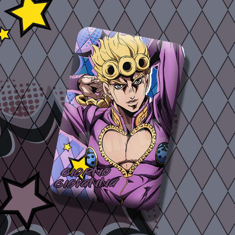 JOJO的奇妙冒险空条承太郎东方仗助吉良吉影周边方形双闪徽章谷子|undefined